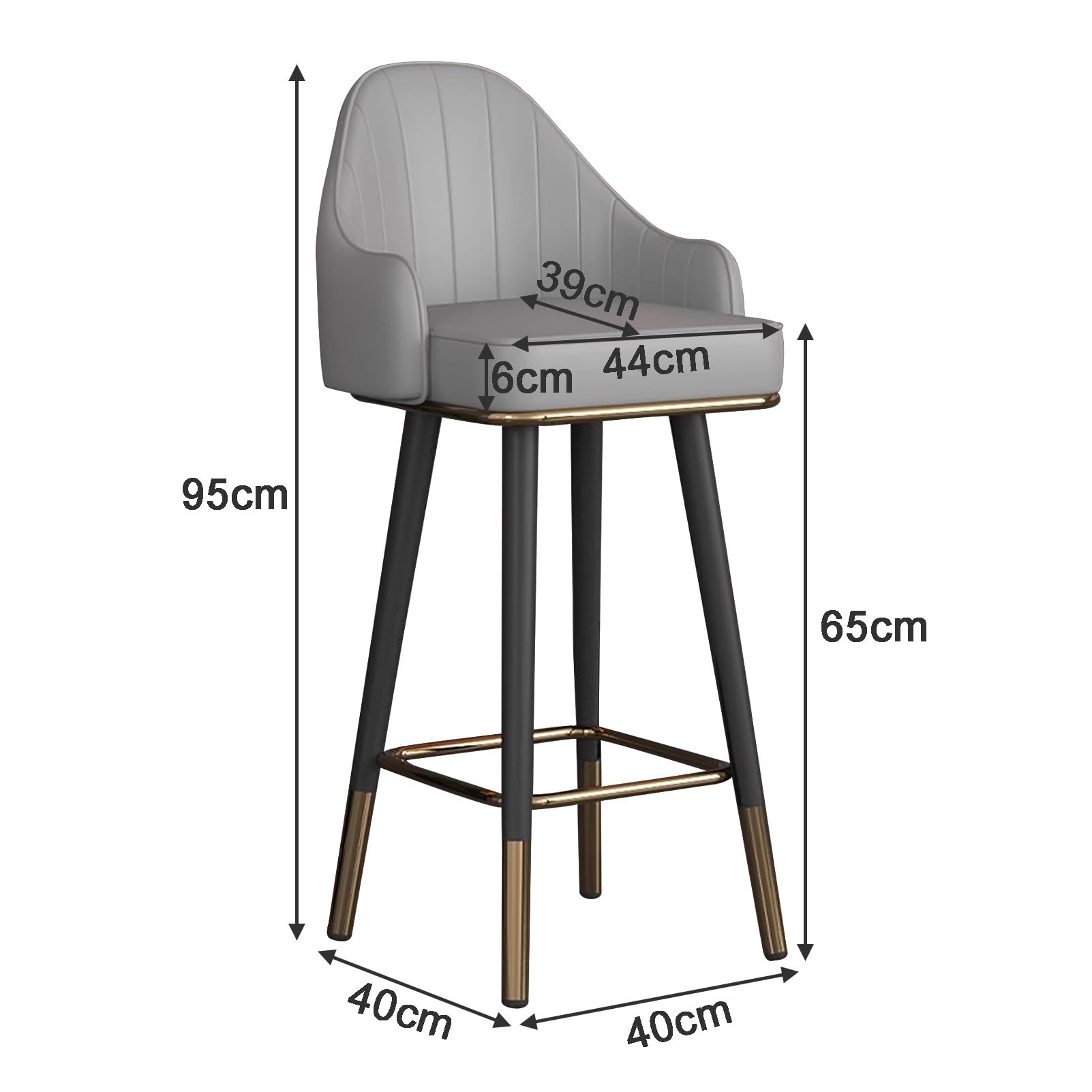 Amazon｜回転バースツールカウンター高さ、PUレザー張りのバーチェア